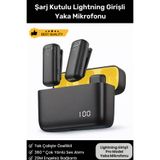 Noriyen Şarj Kutulu Pro Model iPhone İçin Kablosuz Yaka Mikrofonu Influencer Youtuber Tiktok Mini Mikrofon
