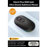 Noriyen Silent Plus Rgb Işıklı Ultra Sessiz 4 Tuşlu Usb 2.4g Şarjlı Kablosuz Wireless Bluetooth M1 Mouse