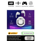 Noriyen Yeni Nesil Ultrapods Pro 8D Stereo Ses Powerbanklı Ios Android Uyumlu Gaming Bluetooth 5.3 Kulaklık