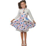 Norm Bebe Fiyonklu Bolerolu Çantalı Kız Elbise - Mavi - 6 Yaş