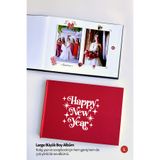 Norm Design L Büyük Fotoğraf Albümü | Keten Anı Defteri | Instax Günlüğü | Hediye Hatıra Albümü | Koyu Kırmızı