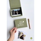 Norm Design XS Mini, KETEN | Hatıra & Instax Fotoğraf Saklama Kutusu | Kişiselleştirilebilir Kapak | ÇağlaYeşili