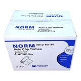 Norm Endüstriyel Jumbo Çöp Torbası Poşeti - 2 Kat - Siyah - 300 Gr. - 80x110 Cm. -10x20 Rulo/Koli
