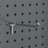 Normadia 100 Adet Delikli Panel Kancası, 10 cm ve 2.5 cm Aksesuar Kancası - Altın - Gri - Seçenek 1