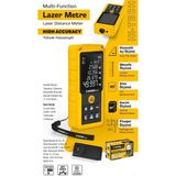 Normadia 100 Metre Dijital LCD Lazer Metre ile Hassas Açı ve Hacim Ölçümü - Seçenek 1