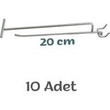 Normadia 10’lu Demir Tel Askı Seti, Delikli Panolar Için Dayanıklı Askı Çubuğu - Seçenek 1 - Altın - Gri