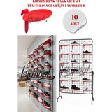 Normadia 10'lu Plastik Ayakkabı Rafı Seti, Pratik ve Dayanıklı Ayakkabı Standı - Seçenek 1 - Altın - Turkuaz
