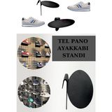 Normadia 10'lu Tel Panoya Geçme Plastik Ayakkabı Standı, Pratik ve Şık Tasarım - Seçenek 1 - Ahşap