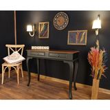 Normadia 120 cm Masif Siyah Ceviz Çekmeceli Modern Dresuar - Ahşap