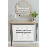 Normadia 120 cm Meşe Oval Petek Üstü Raf Dresuar, Şık ve Fonksiyonel Tasarım - Ahşap - Ceviz