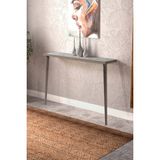 Normadia 122X20CM Doğal Masif Ayaklı Gri Dresuar, Modern ve Şık Tasarım - Altın - Gri