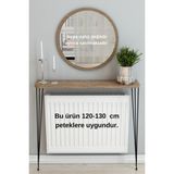 Normadia 140 cm Oval Petek Üstü Raf Dresuar, Şık ve Kullanışlı Tasarım - Ahşap - Ceviz
