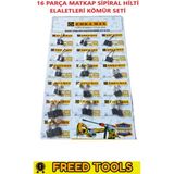 Normadia 16 Parça Matkap Spiral Hilti El Aletleri Kömür Seti - Seçenek 1