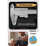 Normadia 200 mm Hassas Mekanik Kumpas, Metal Gövde, Iç Dış Derinlik Ölçüm - Seçenek 1