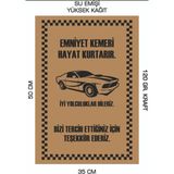 Normadia 35X50 cm Kraft Kağıt Oto Paspası, 100 Adet, Ekonomik ve Dayanıklı - Antrasit - Seçenek 1