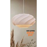 Normadia 40CM Büyük Tekli Avize, Pinterest Tarzı Sarkıt, E27 Bioplastik Tasarım - Seçenek 1 - 1BW-Beyaz