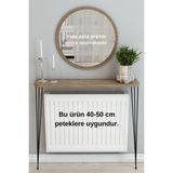 Normadia 60CM Atlantik Oval Petek Üstü Dresuar, Şık ve Kullanışlı Tasarım - Ahşap - Ceviz