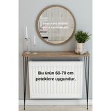 Normadia 80CM Oval Petek Üstü Raf, Şık ve Kullanışlı Dresuar, Evinize Zarif Dokunuş - Ahşap - Ceviz