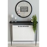 Normadia 80CM Siyah Oval Petek Üstü Dresuar, Modern ve Şık Tasarım - Ahşap
