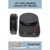 Normadia Akıllı Bileklik ve Hassas Terazi Kombo Paket, Telefon Uyumlu, Android ve Ios - Seçenek 1 - Ahşap