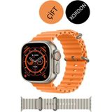 Normadia Akıllı Saat, Bluetooth, Tüm Telefonlarla Uyumlu, Çift Kordon, Çok Fonksiyonlu - Seçenek 1 - Altın