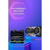 Normadia Akıllı Saat ve Bluetooth Kulaklık Seti, Titreşim ve Uyku Takibi Özellikleri - Seçenek 1 - Açık Bej