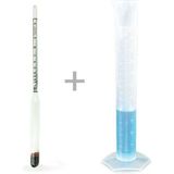 Normadia Alla Dual 0-100 Alkolmetre ve 250ML Plastik Mezür Seti, Pratik ve Güvenilir Ölçüm Seti - Seçenek 1