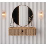 Normadia Atlantik Çam Renkli Mdf Kapaklı 69 cm Duvarlı Dresuar - Ahşap - Ceviz