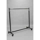 Normadia Ayaklı Tekerlekli Mağaza Elbise Askısı 50X100X105 cm - Seçenek 1 - Ahşap