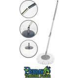 Normadia Ayarlanabilir Döner Başlıklı Mikrofiber Mop Seti, Kolay Temizlik Için - 1BW-Beyaz - Seçenek 1