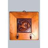 Normadia Balık Temalı Anahtarlık ve Duvar Askısı, Dekoratif Tablo 14,5x4,5x2,5 cm - Seçenek 1 - Ahşap - Ceviz