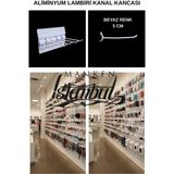Normadia Beyaz 10 cm 10'lu Alüminyum Lambiri Kanal Kancası Seti - Seçenek 1 - 1BW-Beyaz