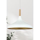 Normadia Beyaz Ahşap Tekli Sarkıt Avize, Salon, Mutfak, Cafe, Butik Aydınlatma - Seçenek 1 - 1BW-Beyaz