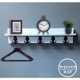 Normadia Beyaz Duvar Elbise Askısı, 80 Cm, Şık ve Dayanıklı Tasarım - Seçenek 1 - 1BW-Beyaz