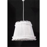 Normadia Beyaz Fırfırlı Çocuk Odası Avizesi 30 Cm, Şık ve Modern Tasarım - Seçenek 1 - 1BW-Beyaz
