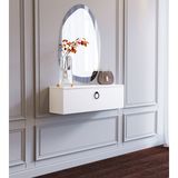 Normadia Beyaz Mdf Çok Amaçlı Duvara Monte Dolaplı Dresuar 80X20X25 cm