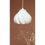 Normadia Beyaz Sarkıt Avize, Yatak ve Oturma Odası Için Şık Tasarım, E27 Bioplastik - Seçenek 1 - 1BW-Beyaz