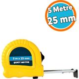 Normadia Bükülebilir Metal Şerit Metre 5m, 25MM, Düğmeli, Plastik Kasa - Seçenek 1