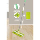 Normadia Çok Amaçlı Ayarlanabilir Mop, Yeşil, Süngerli, Mandallı, Yedek Bezli 40X15 cm - Ahşap - Seçenek 1