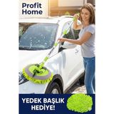 Normadia Çok Fonksiyonlu Teleskopik Mikrofiber Araba Yıkama Fırçası ve Yedek Bez - Cappuccino - Seçenek 1
