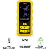 Normadia Dawreek H01 Dijital El Tipi Mesafe Ölçer - 80 Metre, Yüksek Hassasiyet - Seçenek 1