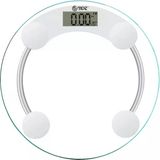 Normadia Dijital Banyo Tartısı, 180 kg Kapasiteli, Temperli Cam, Yuvarlak Tasarım - 1BW-Beyaz