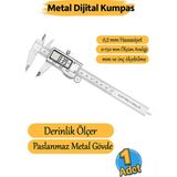 Normadia Dijital Metal Kumpas 150MM Paslanmaz LCD Hassas Ölçüm Aleti - Seçenek 1