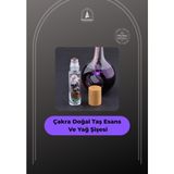 Normadia Doğal Taş Çakra Esans ve Yağ Şişesi, 150 Ml, 8 cm Bambu Kapak - Ahşap - Ceviz