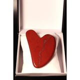 Normadia Doğal Taş Heart Gua Sha Bakım ve Masaj Taşı, Rahatlatıcı ve Şık Tasarım - Altın - Turkuaz