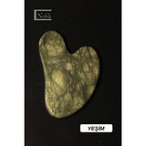 Normadia Doğal Taş Heart Gua Sha Bakım ve Masaj Taşı, Sağlıklı Güzellik Için - Ahşap
