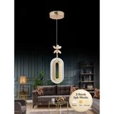 Normadia Eclipse Tekli Gold Kristal Taşlı Çok Renkli LED Avize, Şık ve Aydınlatıcı - Seçenek 1 - Altın