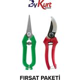 Normadia Eğri Bağ Budama ve Meyve Toplama Makası Seti, 20CM ve 19CM, Pratik Kullanım - Seçenek 1