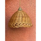 Normadia El Yapımı Rattan Avize, Doğal Hasır ve Bambu Tasarımı, Modern Dekor Ürünü - Seçenek 1 - Ahşap - Ceviz