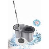Normadia F139 Balerina Otomatik Sıkma Mikrofiber Temizlik Mop Seti, Döner Başlıklı Gri - Altın - Gri - Seçenek 1